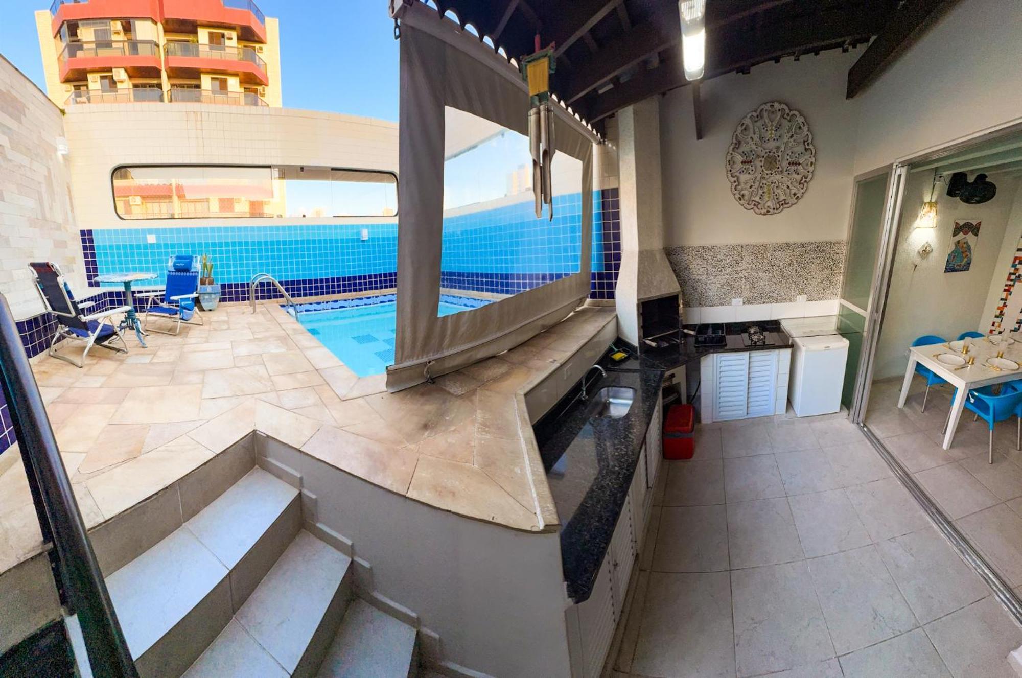 Cobertura 51 De 3 Quartos Com Piscina E Churrasqueira Privativa Guarujá Eksteriør billede